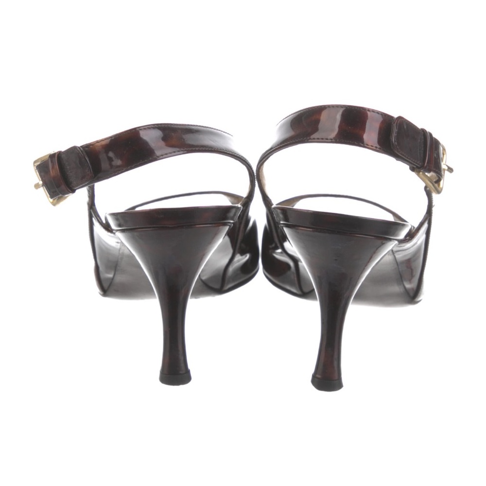 Stuart Weitzman Tortoise Shell Sling Backs With 4… - image 3